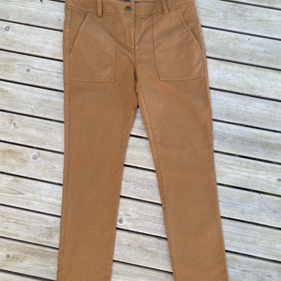 Eileen Fisher Organic Cotton Cozy Stretch Clay Brown Slim Pants Size 4 - Picture 6 of 11